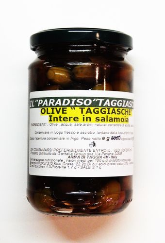 Taggiasca-Oliven in Salzlake gr200